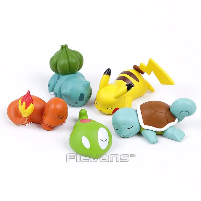 sleeping pikachu bulbasaur squirtle