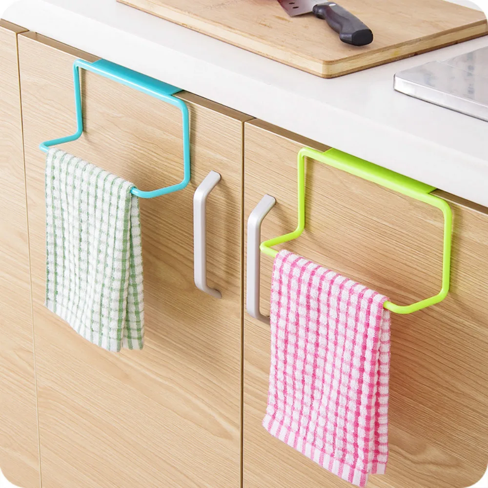 Over Door Tea Towel Rack Bar Hanging Holder Rail Organizer Bathroom