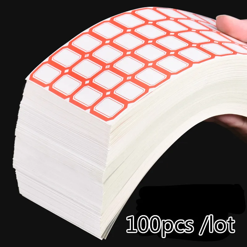 

100 Pieces Price Paper Since Viscosity Small Label Mouth Take Paper Red Blue Instructions Label Identification Paste Sticker