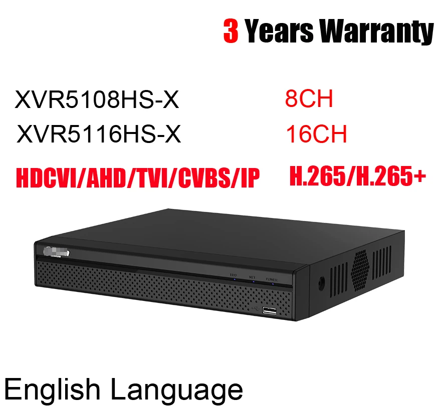 Dahua XVR5108HS-X XVR5116HS-X 8CH 16CH Penta-brid 1080P компактный 1U цифровой видеорегистратор Замена XVR5108HS XVR5116HS XVR логотип