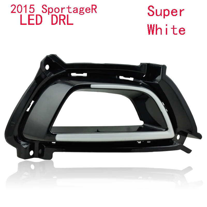 

Turn off and dimming style relay LED Car DRL Daytime Running Lights for  KIA Sportage R  2015    with fog lamp