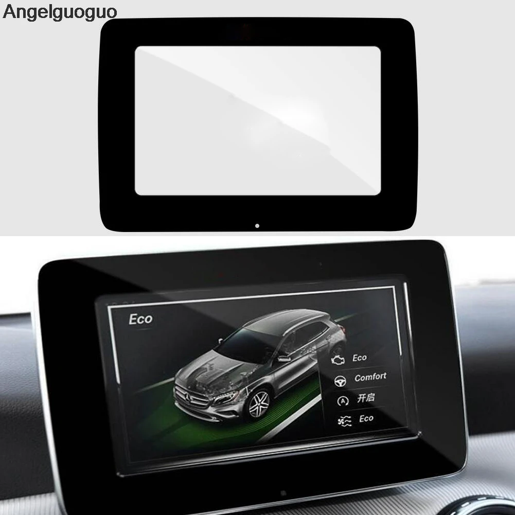 

Angelguoguo Center Control Navigation Screen Protection Trim Panel Cover For Mercedes Benz GLA CLA A B class