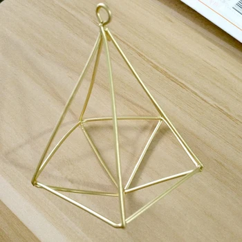 

Metal Plant Holder Geometric Air Plants Rack Hanging Freestanding Home Decor Rustic Iron Basket Wall Hanging