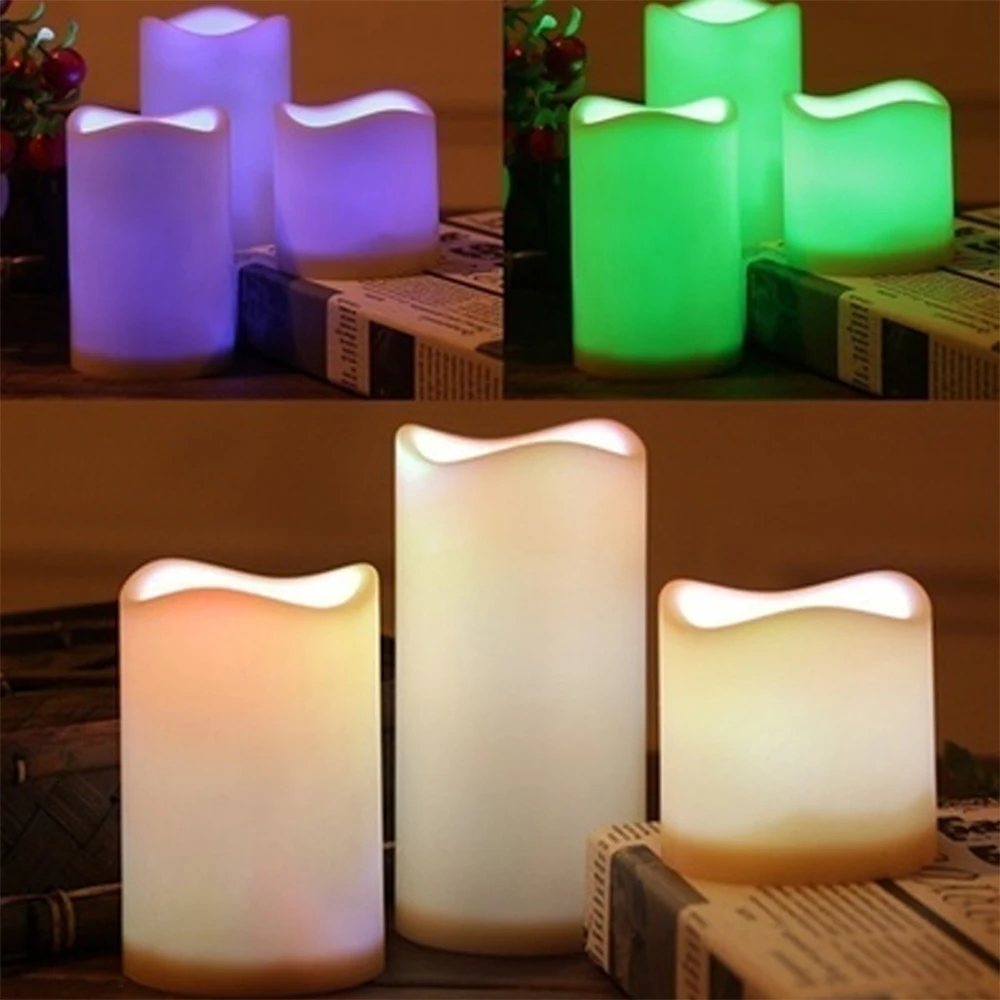 

Candles Light LED Tealight Flickering Best Gift Colorful Battery Electronic Flameless Smokeless Romantic Remote Control