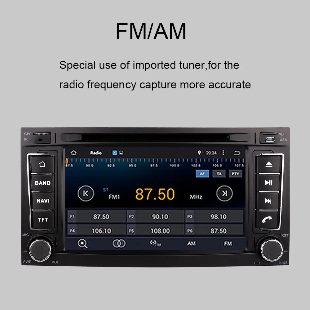 Discount 2DIN RAM 4GB Android 9.0 Car DVD Touareg for VW Touareg 2004-2009 CAR DVD GPS for VW Touareg T5 Multivan Tape Recorder Radio 5