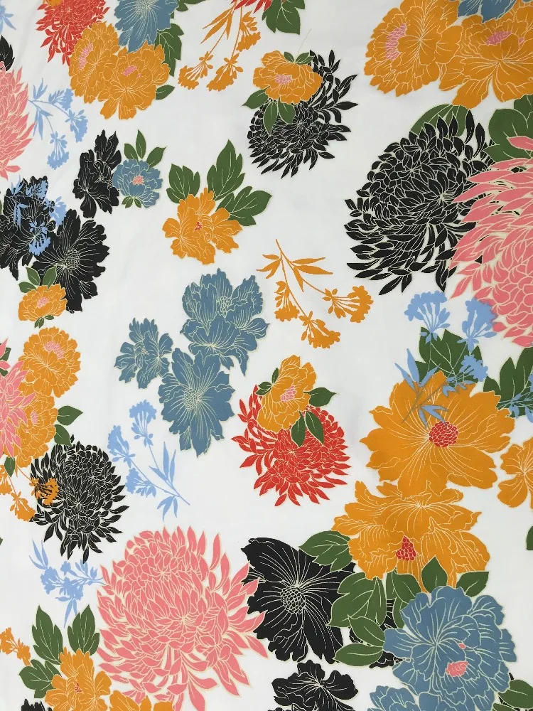 

Summer Frock Dress All Cotton Fabric DIY Handmade Flower Print Clothing Shirt All Cotton Fabric