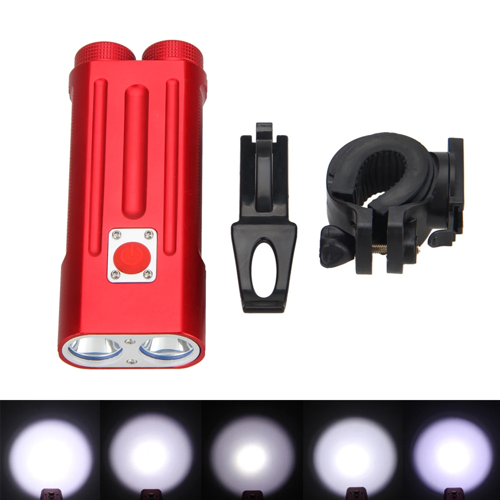 Perfect Aluminum 2x XM-L T6 LED Light Front Bike Headlight 7 ModesCycling Lamps+2x Rechargeable 3.7v 18650 2400mah Battery+Charger 12 Perfect Aluminum 2x XM-L T6 LED Light Front Bike Headlight 7 ModesCycling Lamps+2x Rechargeable 3.7v 18650 2400mah Battery+Charger 12