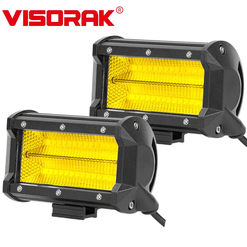VISORAK 5" 84W 12V LED Work Light Bar Foglight Flood 24V LED Strip Bar