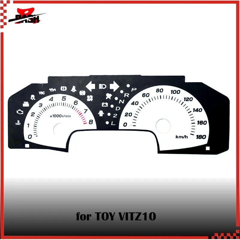 

DASH EL Glow Gauge for VITZ 2010 Reverse Glow White face Blue Green Lighting Automatic transmission 180 KM 8000 RPM