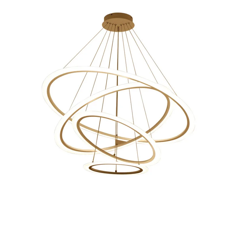 White Rings Circle Led Chandelier Modern LED Chandelier ...