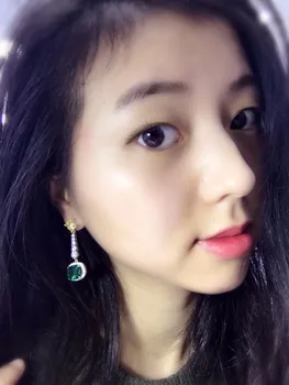 

Qi Xuan_Trendy Jewelry_New Earring Elegant Earring S925 Silver Inlay Zircon Elegant And Irregular Irregular_Factory Direct Sales