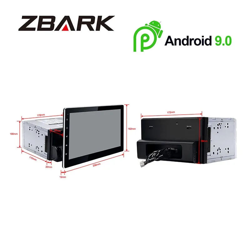Top 10.1 inch  Android 9.0 Double 2 Din Universal GPS Navigation  Car Stereo Player Radio YHTY101B 4