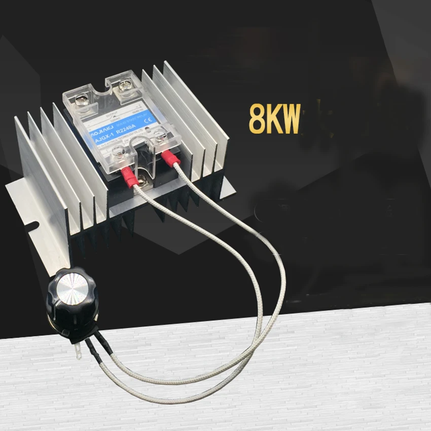 High Power Voltage Regulator Single-phase Motor 0-220V 8KW Multifunctional Governor Temperature Adjustment Dimming AC Controller |