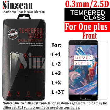 

Sinzean 100pcs For one plus 5 1+1/1+2/1+3/1+x/1+3T/1+5 tempered glass screen protector (0.3mm/2.5d) with retail box