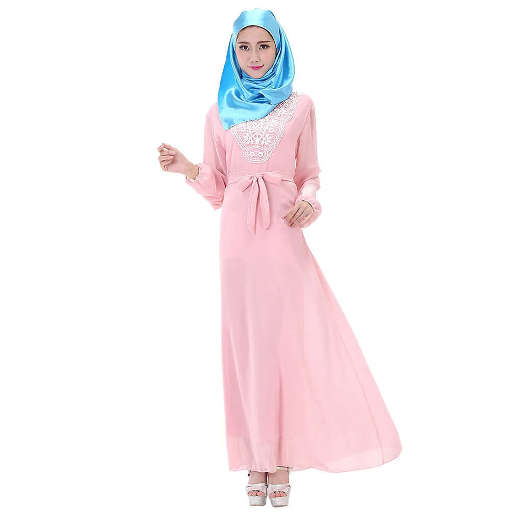 Новое мусульманское платье для женщин модные мусульманские женские вечерние длинные макси платье абайя кафтан джилбаб исламский коктейльный халат абайя Рамадан