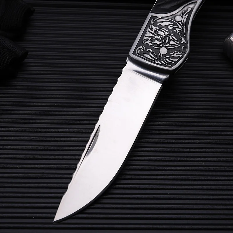 Stenzhorn 2017 New High Quality Outdoor Folding Knife Self-defense Wilderness Survival With Hardness Wild Fruit Black White Lion Stenzhorn 2017 New High Quality Outdoor Folding Knife Self-defense Wilderness Survival With Hardness Wild Fruit Black White Lion
