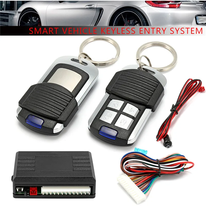 

1Set Car Remote Central Set Door Lock Vehicle Keyless Entry System Remote Control Smart Alarm system With LED indicator