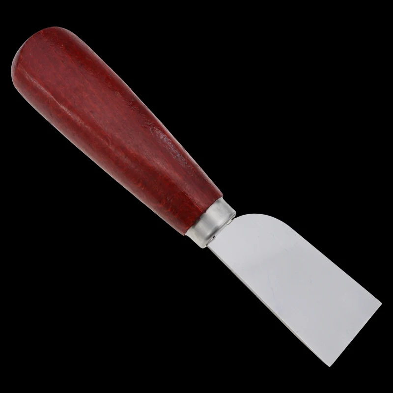Нож для резки кожи из нержавеющей стали ручной инструмент с деревянной ручкой Профессиональный инструмент для резки кожи