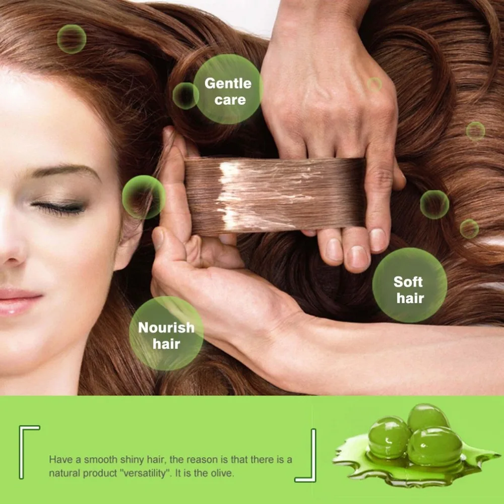 500 г питательная увлажняющая натуральная оливковая маска для ухода за волосами Глубокое восстановление завивка поврежденных сухих волос Гладкая маска для волос Лидер продаж