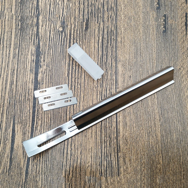 Острый нож для шерфования кожи инструменты Сделай Сам кожевенное Ремесло безопасный нож для резки отрезать тонкие ножи+ 3 лезвия набор