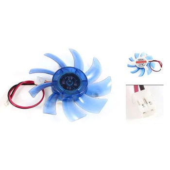 

PROMOTION! 75mm 12VDC Blue Plastic VGA Video Card Cooling Fan Cooler for Computer