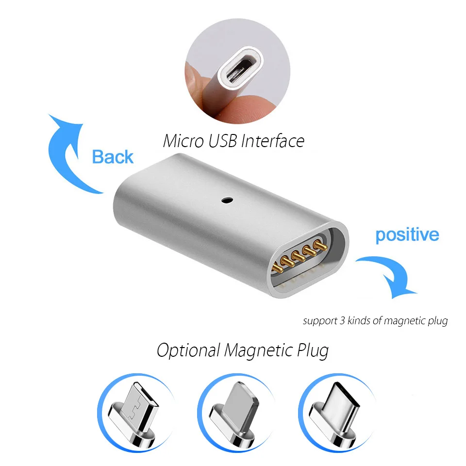 Магнитный mi cro usb type C разъем Usb-C Магнит Usb адаптер быстрое зарядное устройство кабель для Xiaomi mi 9 Красный mi Note 7 Pro sony кабель для передачи данных