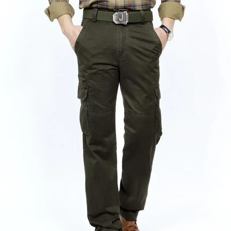 Высокое качество Для мужчин брюки военный армейский Грузовой Брюки с карманами хлопок Повседневное Свободные мешковатые армии Bombe тактические брюки