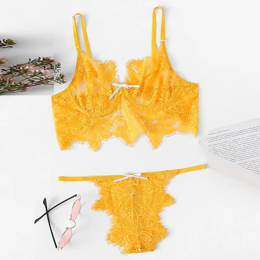 

Women Lingerie Corset Lace Underwire Racy Muslin Sleepwear Underwear Briefs Pajamas Sous Vetement Femme Sexy Ensemble Seamless