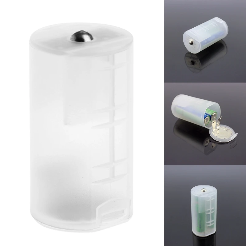 

1PC 2 AA To D Size Battery Holder Converter Adapter Switcher Plastic Case Box