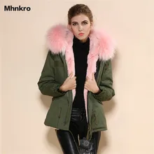 Новая мода розовый воротник пальто, дешевый Китай Заводская цена, OEM парка пальто с мехом, миссис Меховая куртка поставщика