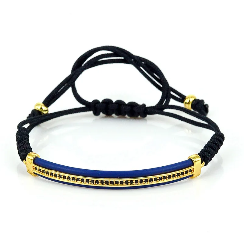 Модный браслет для мужчин Micro Pave Black CZ плетение Анил Arjandas мужской плетеный браслет с высоким качеством - Окраска металла: color 1