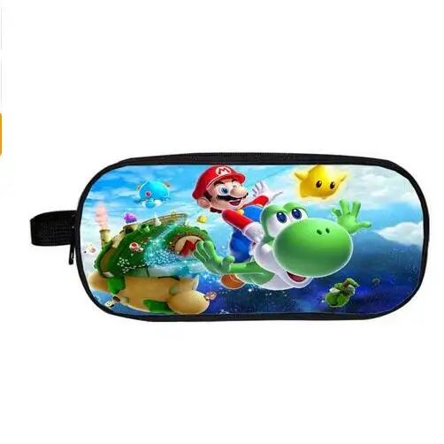 photo color Super Mario Bros Sonic the Hedgehog мальчик девочка пенал с героями мультфильмов сумка школьные сумки детей школьный пенал детская сумочка для девочек кошелек - Цвет: photo color
