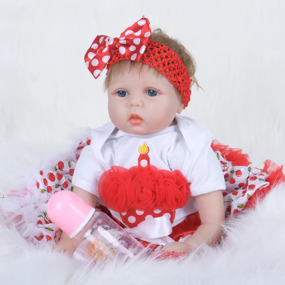 

22 inch Lifelike reborn dolls babies silicone reborn baby dolls baby real alive Toys For Girls bebe gift reborn For Kid Birthday