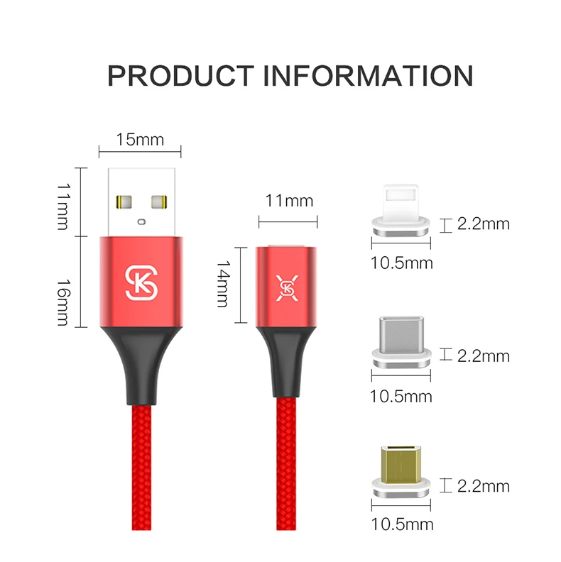 Магнитный usb-кабель 3 в 1, зарядное устройство micro usb type c QC 4,0 3,0, зарядка для android iphone xiaomi redmi iphone xr samsung sikai