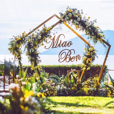 

Free shipment pentagon Arch flower Metal Arch Centerpiece for Wedding supply Party Event Decoration-2.5m Tall*2.5m Wide