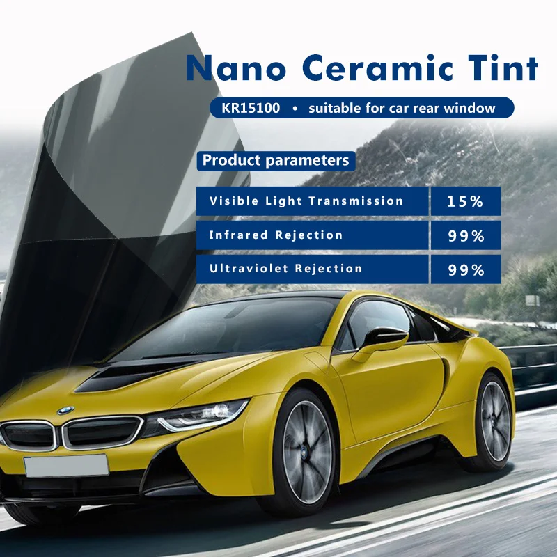 

4mil thickness KR15100 Nano ceramic solar protection car window film with 1.52x5m(60inx16.67ft)