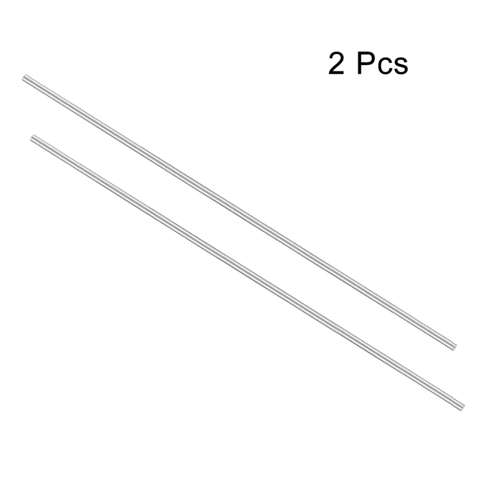 

Uxcell 2Pcs/lot Length 200mm/250mm/300mm Stainless Steel Silver Tone Shaft Round Rod Diameter 2mm for DIY Toy RC Car Model Part