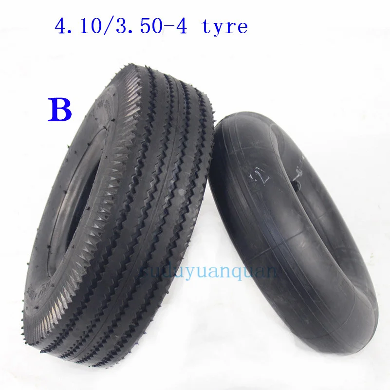 Tyre size 4.10/3.50-4 410-4 350-4 for ATV Quad Go Kart 47cc 49cc Electric Scooter 410/350-4 4.10-4 3.50-4 Wheelbarrow tires - Цвет: tyre B