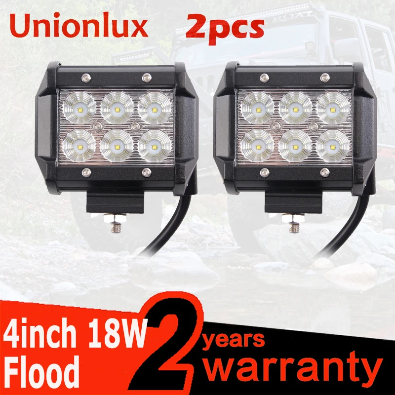 2pcs Car Led Light Bar 18W Work Fog Lamp LED 4&quotINCH Motorcycle Tractor Boat Off Road 4WD 4x4 Truck SUV ATV 12V 24V | Автомобили и