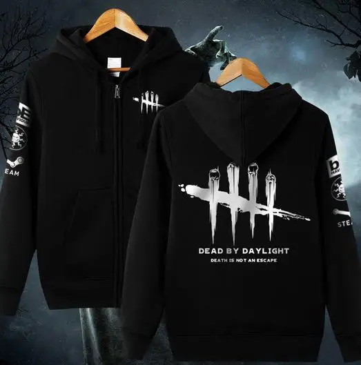 Ceny XXXXL Plus rozmiar mężczyźni kobiety gra dead by daylight bluza z kapturem Zipper Cosplay kurtka płaszcz polarowy swobodny kardigan bluzy