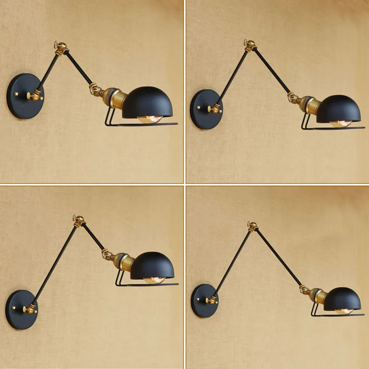 

Vintage Loft style Industrial Wall Lights For Home Lighting Adjustable Swing Long Arm Wall Light Retro Sconce Lamparas De pared