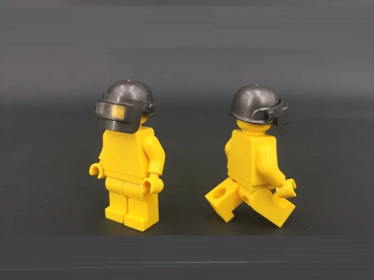 

PUBG Third-level helmet Gun Mini figures military weapons parts accessories legoinglys city Bricks building Block original toys