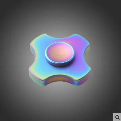

Mini Exquisite Four Corners Rainbow Color Hand Spinner Fidget Copper EDC ADHD Anti Stress Desk Focus Decompression Toy