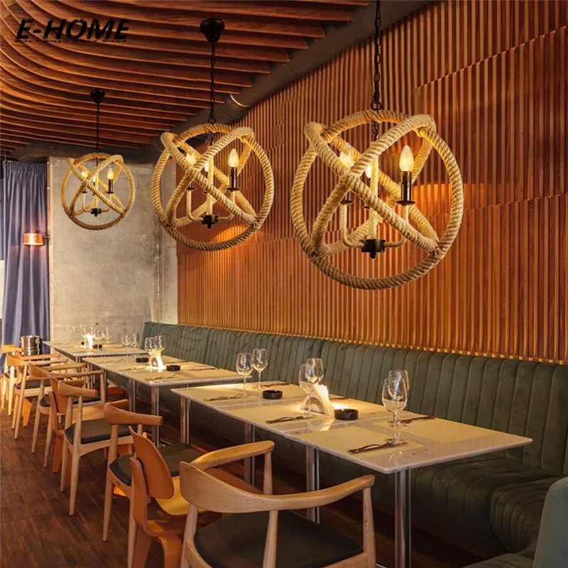 American Country Scandinavian Style Industrial Wind Modern Creative Personality Cafe Decorative Lights 3 Hemp Chandelier American Country Scandinavian Style Industrial Wind Modern Creative Personality Cafe Decorative Lights 3 Hemp Chandelier