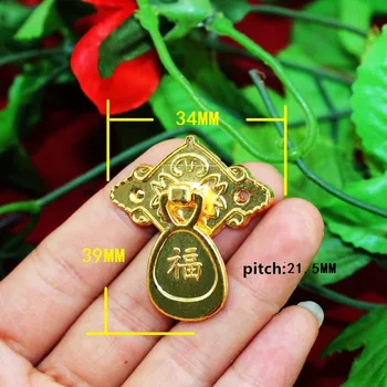 

Wholesale Antique Handle Drawer Wardrobe Door Handle With Screws Zinc Alloy,Gold Color,34*39mm,40Pcs