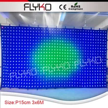 Новые продукты Гибкая светодиодная занавеска дисплей светодиодный светильник DMX видео занавес SD контроллер