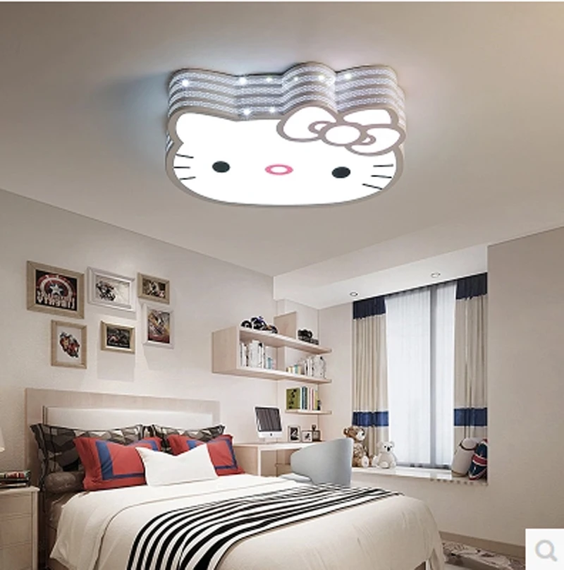 

T New Lovely Sweety Kitty Creative Ceiling Light For Children's Room Colorful Lamps Bedroom Home Lighting DHL Free