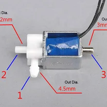 5 шт. DC 5 В 6 В две позиции три пути Миниатюрный электромагнитный Клапан небольшой Электрический Управление Клапан выхлопных сток клапан