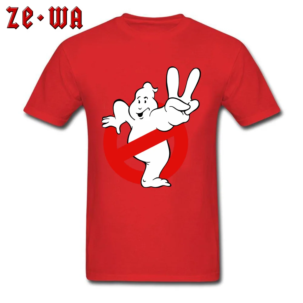 Oversized Men Tops Tees Ghostbusters Casual T Shirt 100% Cotton Short Sleeve Summer Tee Shirts Round Collar Drop Shipping Ghostbusters red