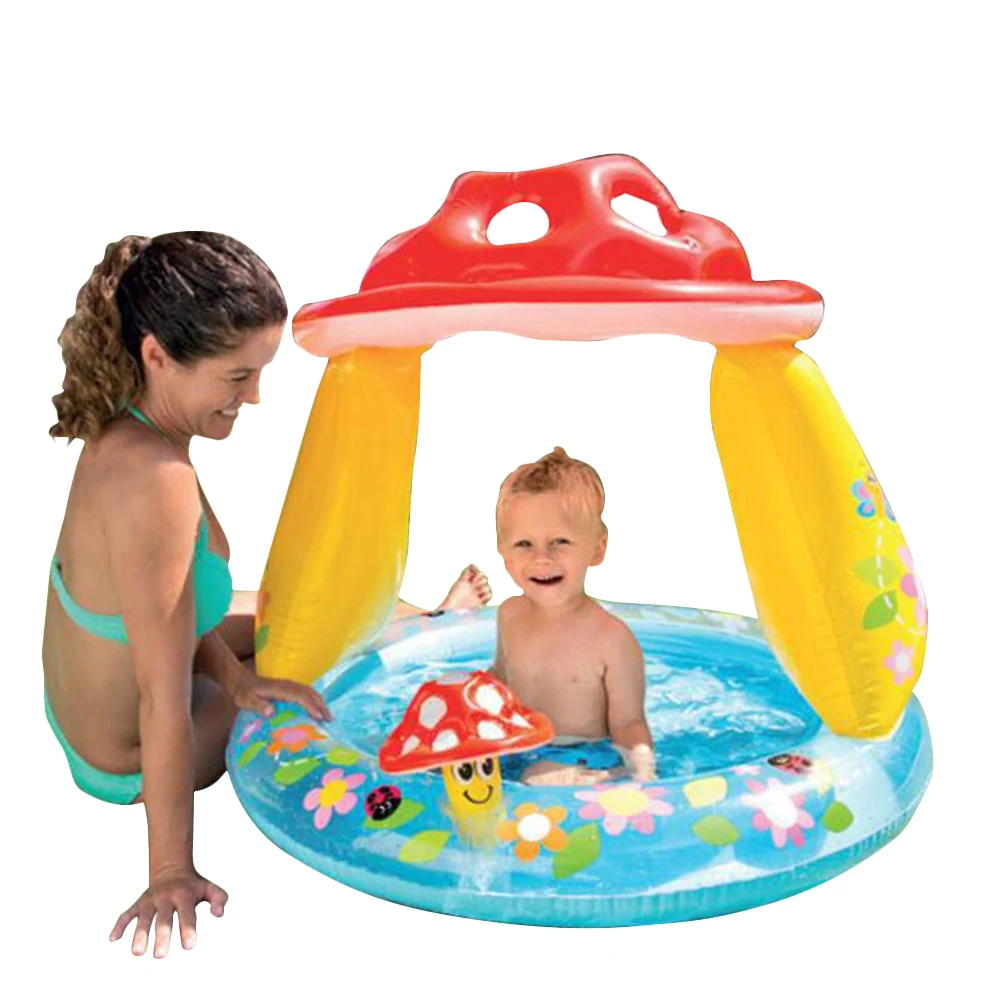 

Children Inflatable Swimming Pools Baby Pool Mushroom Kids Awning Pool Basin Garden Pools For Children Summer Baby Water Pools